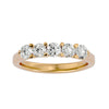 Lab Grown Round Cut Diamond Band Ring In Yellow Gold