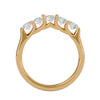 Lab Grown Round Cut Diamond Band Ring In Yellow Gold