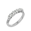 Lab Grown Round Cut Diamond Band Ring In Platinum