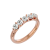 Lab Grown Round Cut Diamond Band Ring In Rose Gold