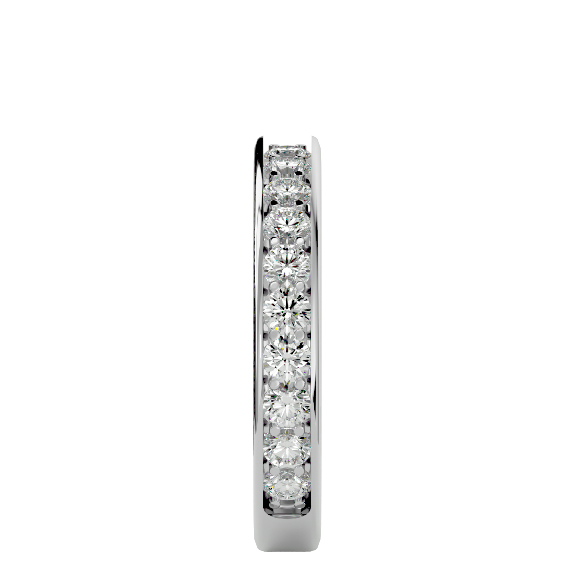 Lab Grown Round Cut Diamond Eternity Band Ring In Platinum