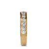 Lab Grown Round Cut Diamond Band Ring In Yellow Gold