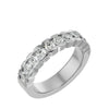 Lab Grown Round Cut Diamond Band Ring In Platinum