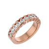 Lab Grown Round Cut Diamond Band Ring In Rose Gold