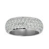 Lab Grown Round Cut Diamond Band Ring In Platinum