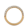 Lab Grown Round Cut Diamond Band Ring In Yellow Gold