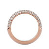 Lab Grown Round Cut Diamond Band Ring In Rose Gold