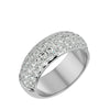 Lab Grown Round Cut Diamond Band Ring In Platinum