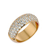 Lab Grown Round Cut Diamond Band Ring In Yellow Gold