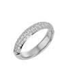 Lab Grown Round Cut Diamond Band Ring In Platinum