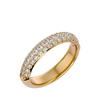 Lab Grown Round Cut Diamond Band Ring In Yellow Gold