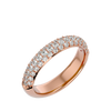 Lab Grown Round Cut Diamond Band Ring In Rose Gold