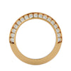 Lab Grown Round Cut Diamond Eternity Band Ring In Yellow Gold