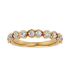 Lab Grown Round Cut Diamond Band Ring In Yellow Gold