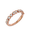 Lab Grown Round Cut Diamond Band Ring In Rose Gold