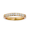 Lab Grown Round Cut Diamond Band Ring In Yellow Gold