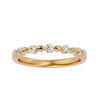 Lab Grown Round Cut Diamond Band Ring In Yellow Gold