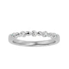 Lab Grown Round Cut Diamond Band Ring In Platinum