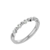 Lab Grown Round Cut Diamond Band Ring In Platinum