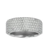 Lab Grown Round Cut Diamond Band Ring In Platinum