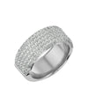 Lab Grown Round Cut Diamond Band Ring In Platinum