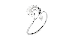Stunning 9k Lab Grown Round Cut Diamond Gold Ring