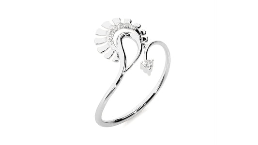 Stunning 9k Lab Grown Round Cut Diamond Gold Ring