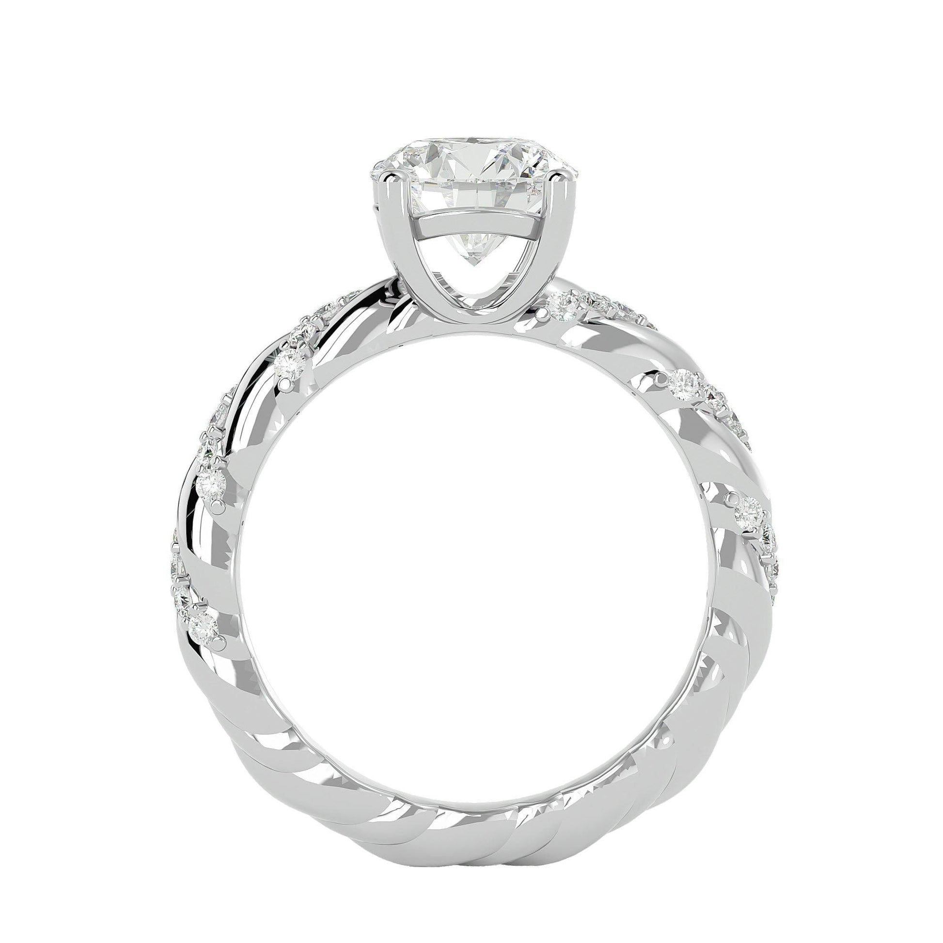 Lab Grown Round Diamond Solitaire Ring In Platinum