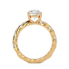 Lab Grown Round Diamond Solitaire Ring In Yellow Gold