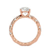 Lab Grown Round Diamond Solitaire Ring In Rose Gold