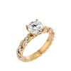 Lab Grown Round Diamond Solitaire Ring In Yellow Gold