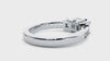 Lab Grown Princess Cut Diamond In White Gold Three Stone Ring