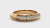 Lab Grown Round Cut Diamond Eternity Band Ring In Yellow Gold