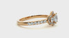 Lab Grown Round Cut Diamond Halo Ring In Yellow Gold