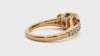 Lab Grown Round Diamond Halo Ring In Yellow Gold Triple Accents