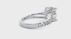 Artisanal Adorned Lab Grown Oval Diamond Halo In White Gold