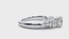 Lab Grown Round Cut Trio Diamond In White Gold Ring