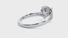 Lab Grown Cushion Cut Diamond Halo Ring In Platinum