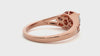 Lab Grown Round Cut Diamond Halo Ring In Rose Gold