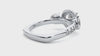 Lab Grown Round Cut Diamond In White Gold Three Stone Ring