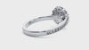 Lab Grown Round Cut Diamond Halo Ring In Platinum