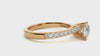 Lab Grown Round Diamond Halo Ring In Yellow Gold