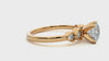 Lab Grown Round Cut Diamond Three Stone Ring In Yellow Gold