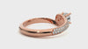 Lab Grown Round Cut Diamond Halo Twirl Ring In Rose Gold