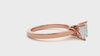 Lab Grown Princess Cut Diamond Solitaire Ring In Rose Gold