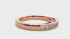 Lab Grown Princess Cut Diamond Band Ring In Rose Gold