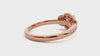 Lab Grown Round Cut Diamond Halo Ring In Rose Gold