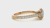 Lab Grown Princess Cut Diamond Halo Ring In Yellow Gold