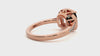 Lab Grown Round Diamond Halo Ring In Rose Gold