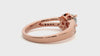 Lab Grown Round Cut Diamond Halo Ring In Rose Gold